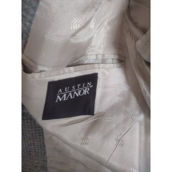 Vintage Austin Manor Plaid Wool Academia Preppy Sport Coat Jacket Men 39R - Picture 10 of 10